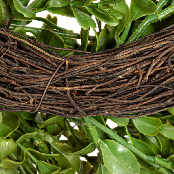 Green Faux Boxwood Wreath (13" Diameter)